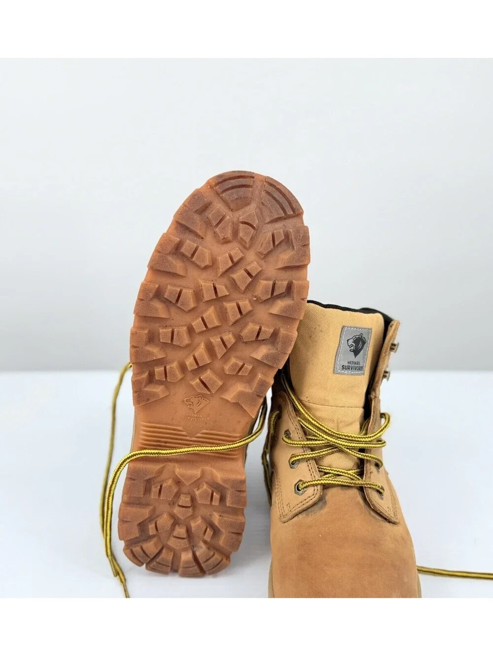 Herman Survivors Boulder Mens 9.5W Steel Toe Work Boot Wheat Tan